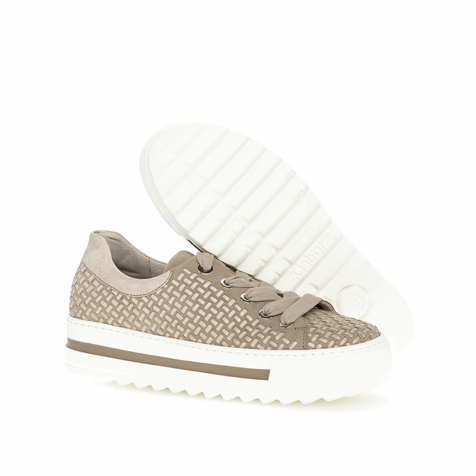 Gabour Beige | Baskets à Plateforme Exclusives